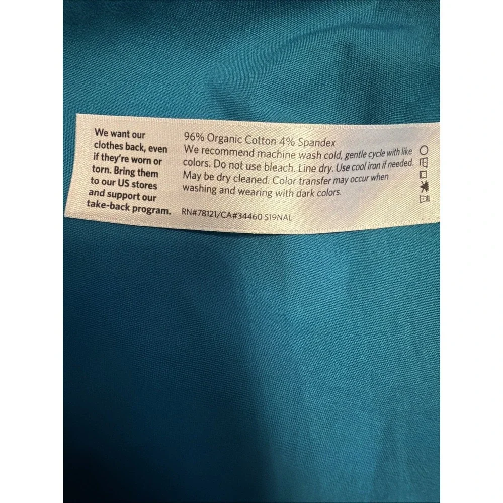 Eileen Fisher Sleeveless A-Line Dress Size XL Organic Cotton Blend Blue - Picture 7 of 7